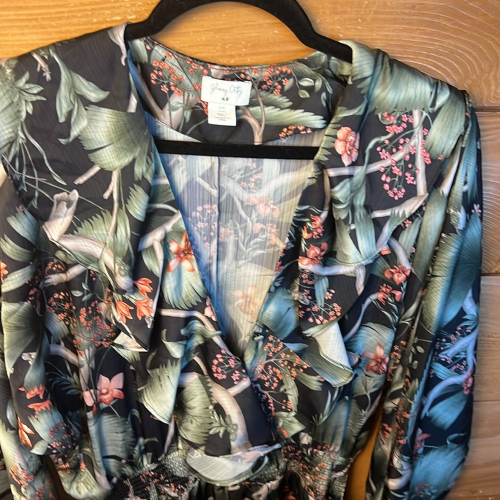 Johanna Ortiz H&M Women’s Floral Dress Long Sleeve Tropical Bohemian Medium Chic - Picture 2 of 12